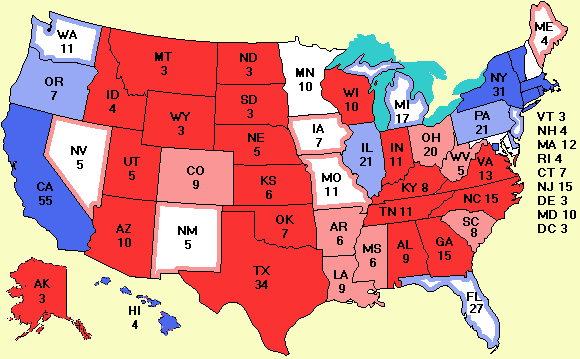 electoral college map