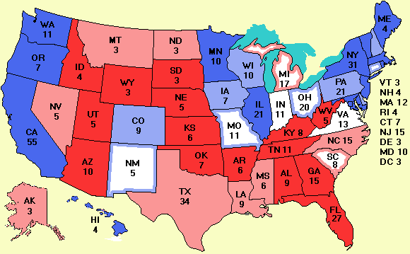 Electoral College Map 2008