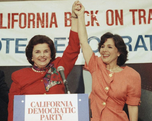 Dianne Feinstein and Barbara Boxer in 1992