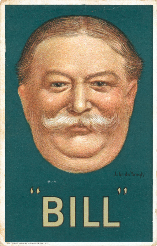 A trading card with Taft's mugshot and the caption 'Bill'