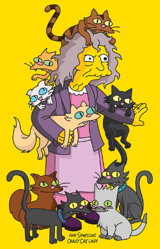 The crazy cat
lady from 'The Simpsons'