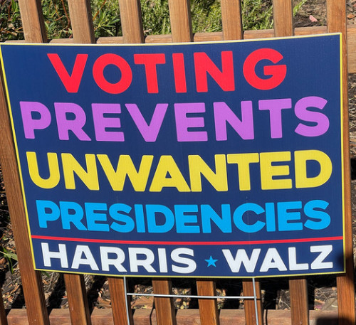 VOTING
PREVENTS UNWANTED PRESIDENCIES HARRIS/WALZ