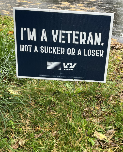 I'M A VETERAN,
NOT A SUCKER OP A LOSER