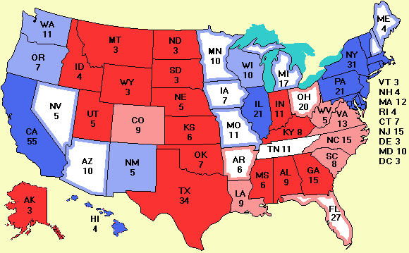 electoral college map