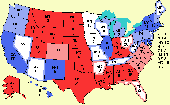 electoral college map