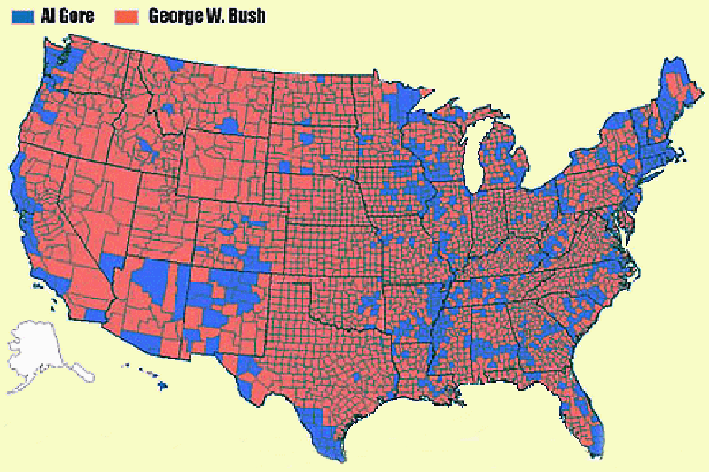 Map by counties