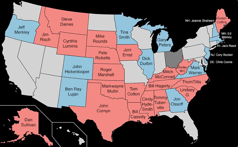 Senate map for 2026