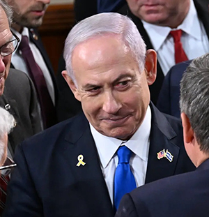 Benjamin Netanyahu after addressing Congress July 24