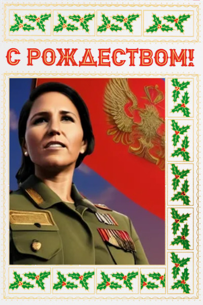 Gabbard in the uniform of a
Russian soldier