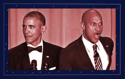 Barack Obama and Keegan-Michael
Key, with Key playing his 'Obama anger translator' character