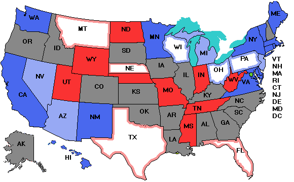 Electoral college map