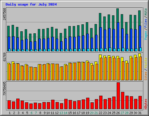 Daily usage for July 2024