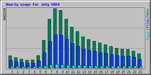 Hourly usage for July 2024