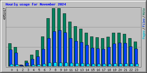 Hourly usage for November 2024